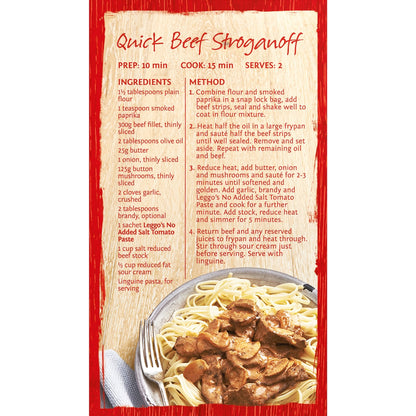 Leggos Tomato Paste Sachet No Added Salt 50g X 4 Pack