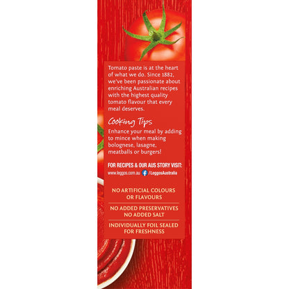 Leggos Tomato Paste Sachet No Added Salt 50g X 4 Pack