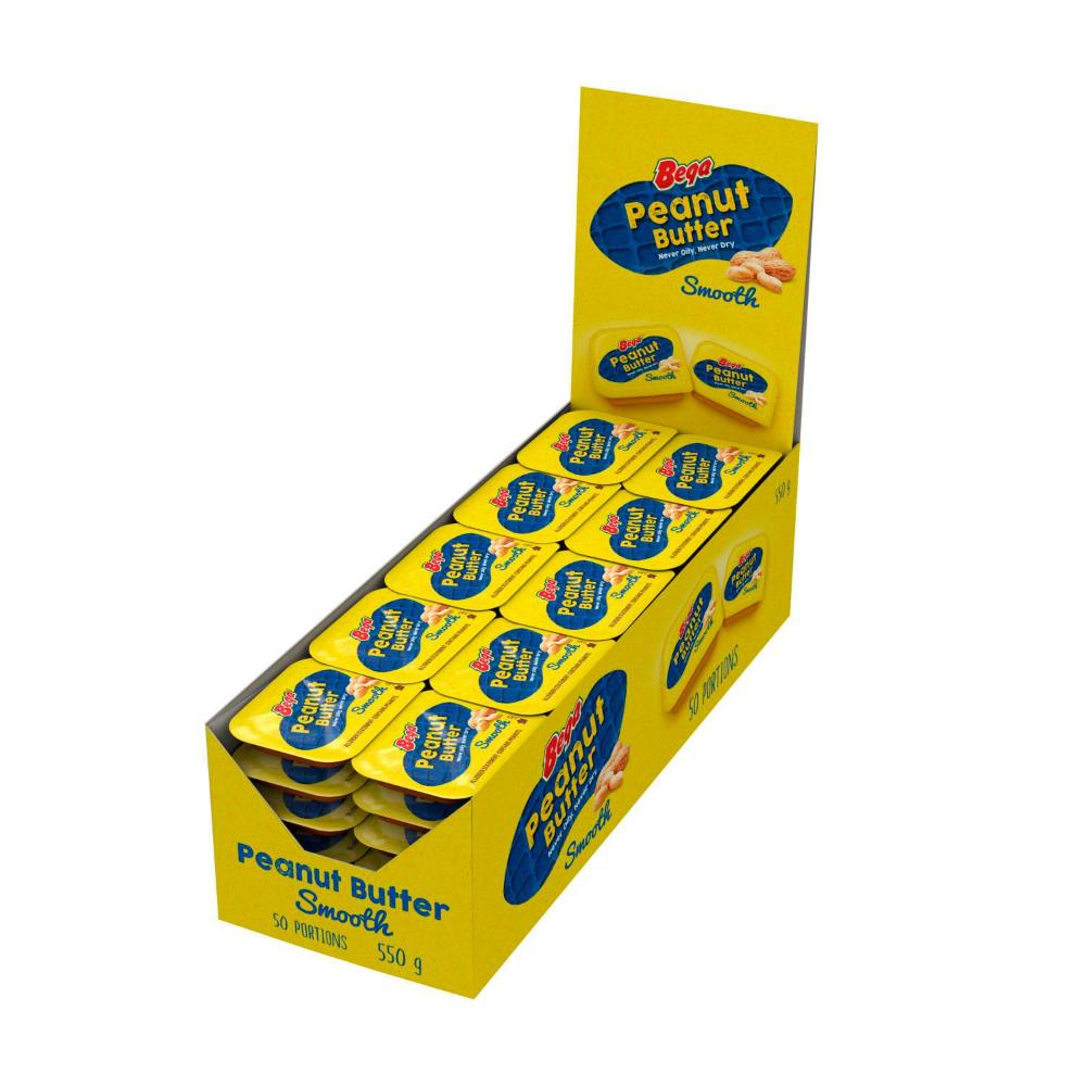 Bega Peanut Butter Smooth Portion 50 Pack - 550g