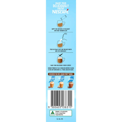 Nescafe 98% Sugar Free Latte Coffee Sachets 10 Pack
