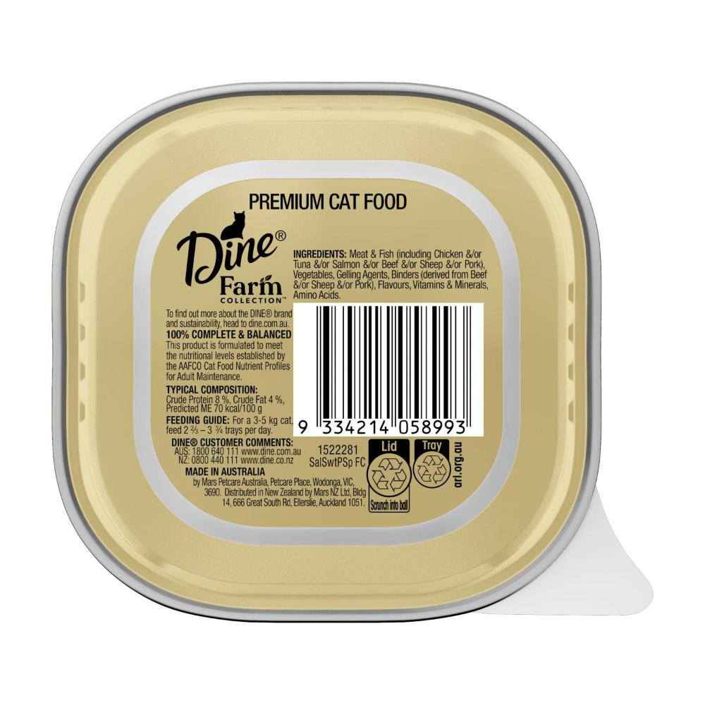 Dine Farm Collection With Salmon Sweet Potato & Spinach Cat Food - 85g