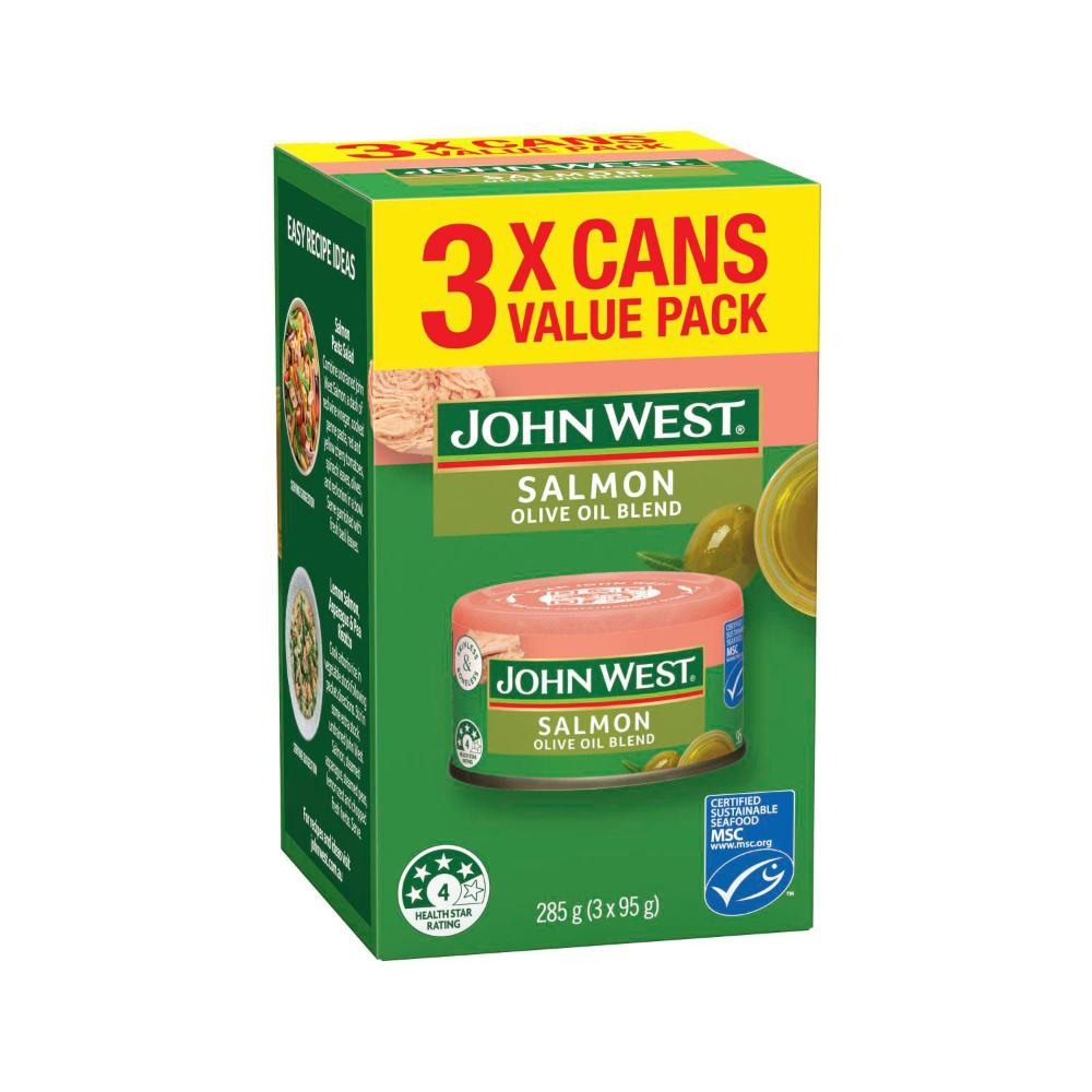 John West Olive Oil Blend Salmon Multipack 3 Pack - 95g