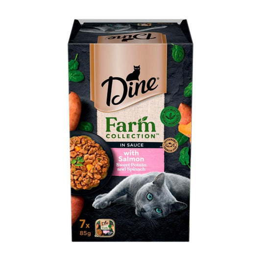 Dine Farm Collection With Salmon Sweet Potato & Spinach Cat Food 7x85g - 7 Pack