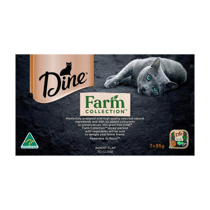 Dine Farm Collection With Chicken Carrot & Spinach Cat Food 7x85g - 7 Pack