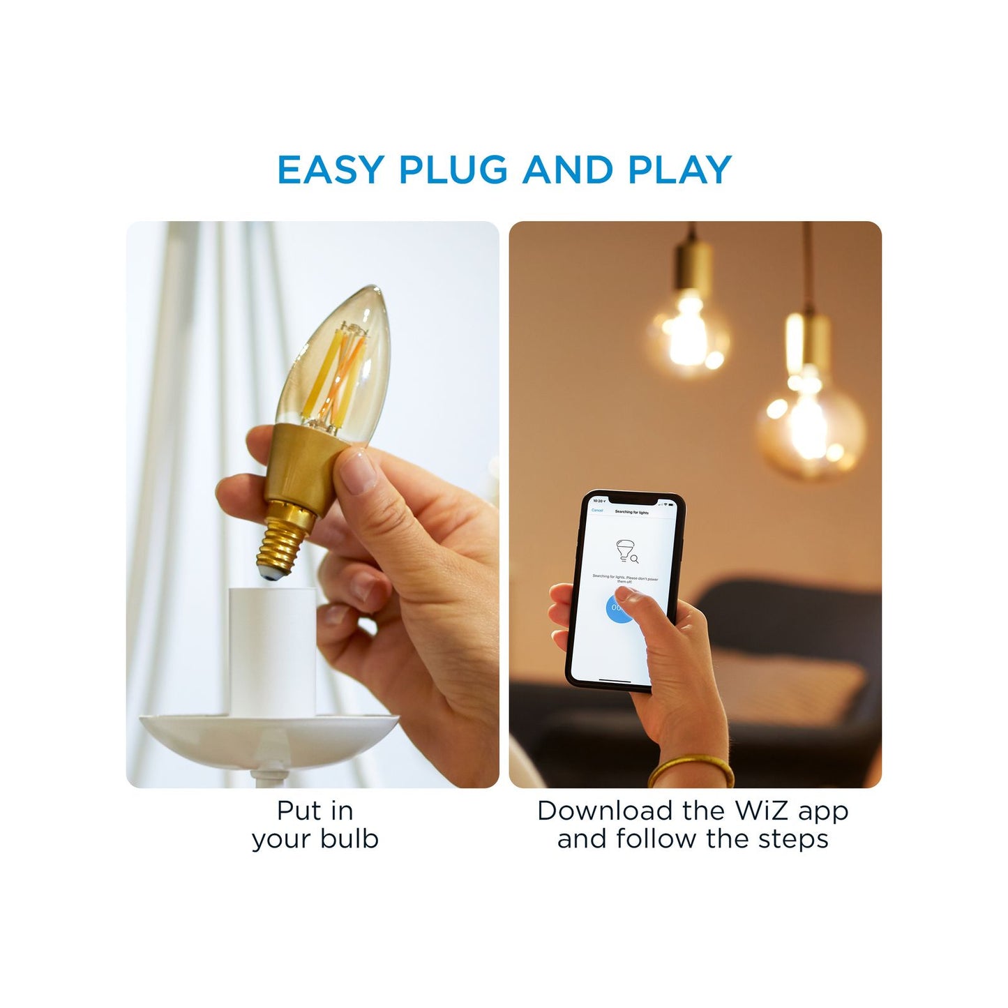 Wiz P45 E14 LED Smart Filament Candle - 4.9W - 470lm - Tunable White