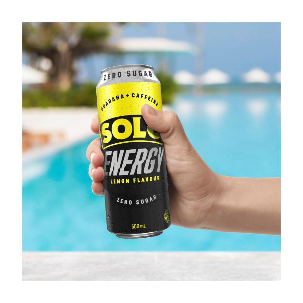 Solo Lemon Energy Can Zero Sugar - 500mL