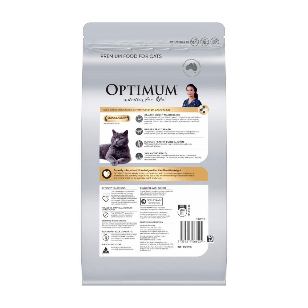 Optimum Dry Cat Food Healthy Weight - 1.4Kg