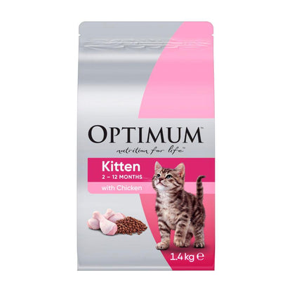 Optimum Dry Cat Food Kitten Chicken - 1.4kg