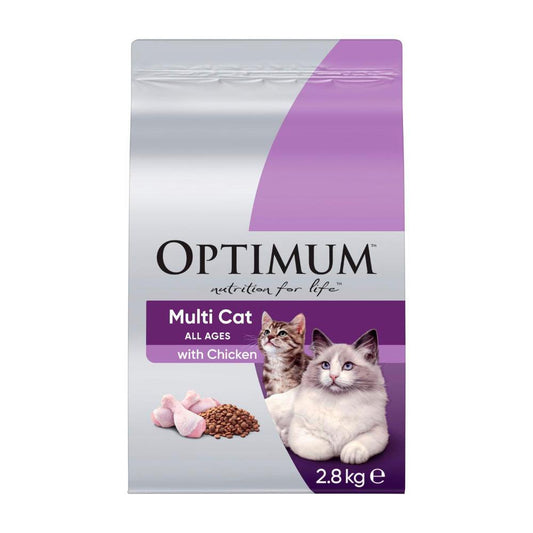Optimum Dry Cat Food Multicat Chicken - 2.8kg
