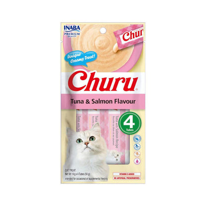 Churu Puree Tuna & Salmon Flavour Cat Treats - 56g