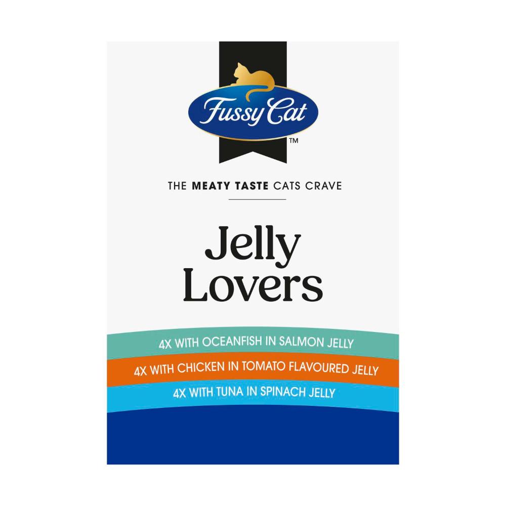 Fussy Cat Cat Food Jelly Lovers Pouch 12x80g - 12 Pack