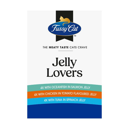 Fussy Cat Cat Food Jelly Lovers Pouch 12x80g - 12 Pack