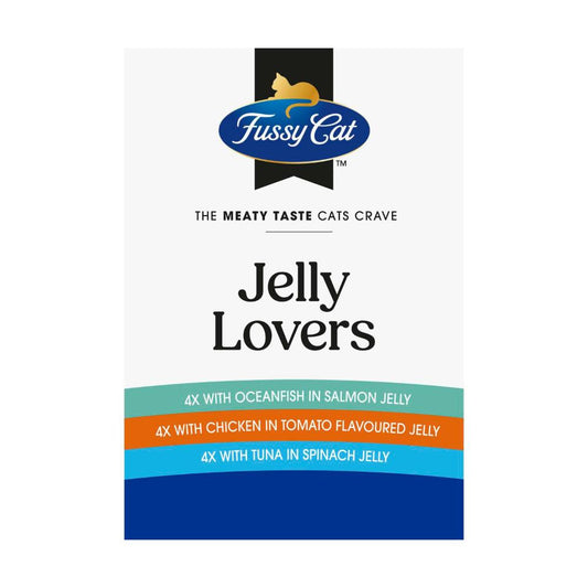 Fussy Cat Cat Food Jelly Lovers Pouch 12x80g - 12 Pack