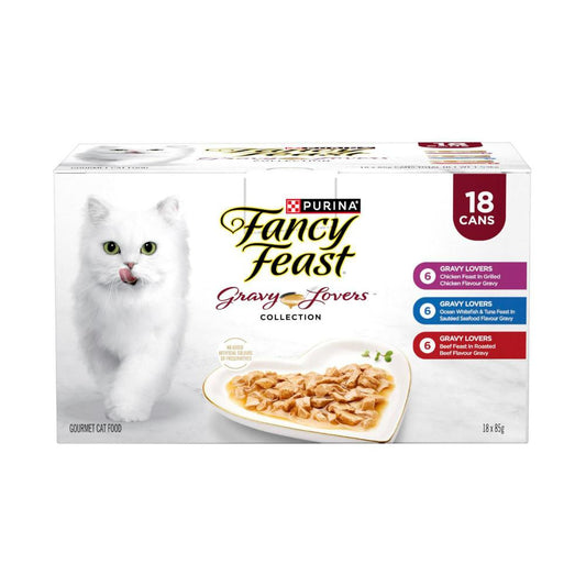 Fancy Feast assic Cat Food Collections Gravy Lovers 18x85g - 18 Pack