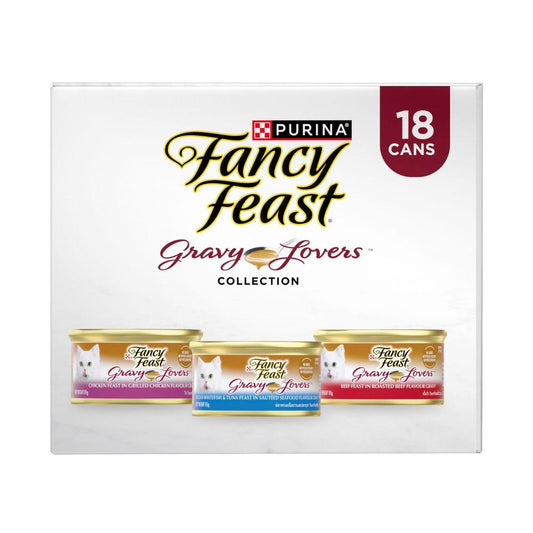 Fancy Feast assic Cat Food Collections Gravy Lovers 18x85g - 18 Pack