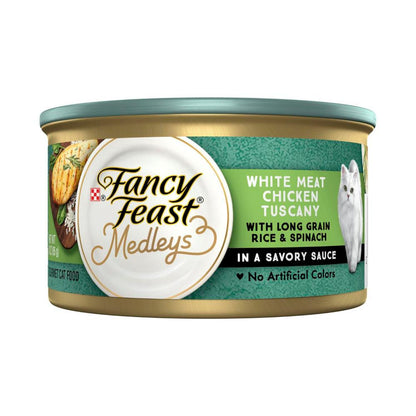 Fancy Feast Medleys Cat Food White Meat Chicken Tuscany - 85g