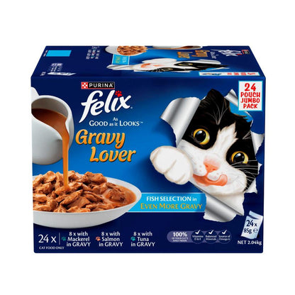 Felix As Good As It Looks Gravy Lover Fish Selection 24x85g