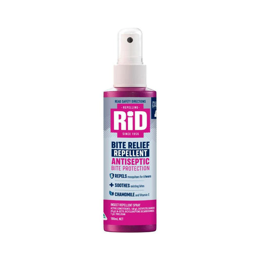 Rid Bite Relief Repellent Antiseptic Bite Protection Insect Repellent Spray - 100mL