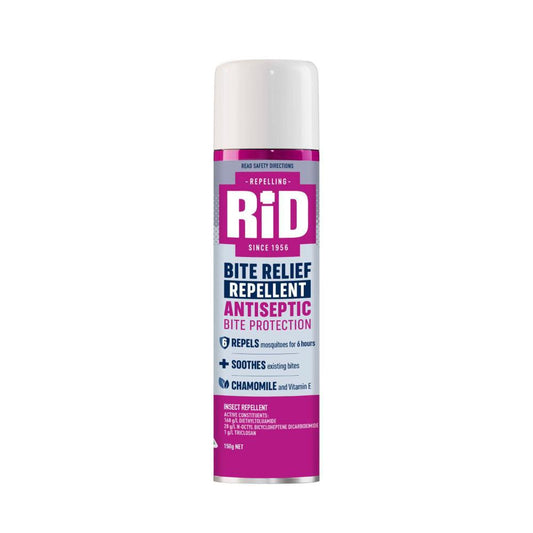 Rid Bite Relief Repellent Antiseptic Bite Protection Insect Repellent Aerosol - 150g