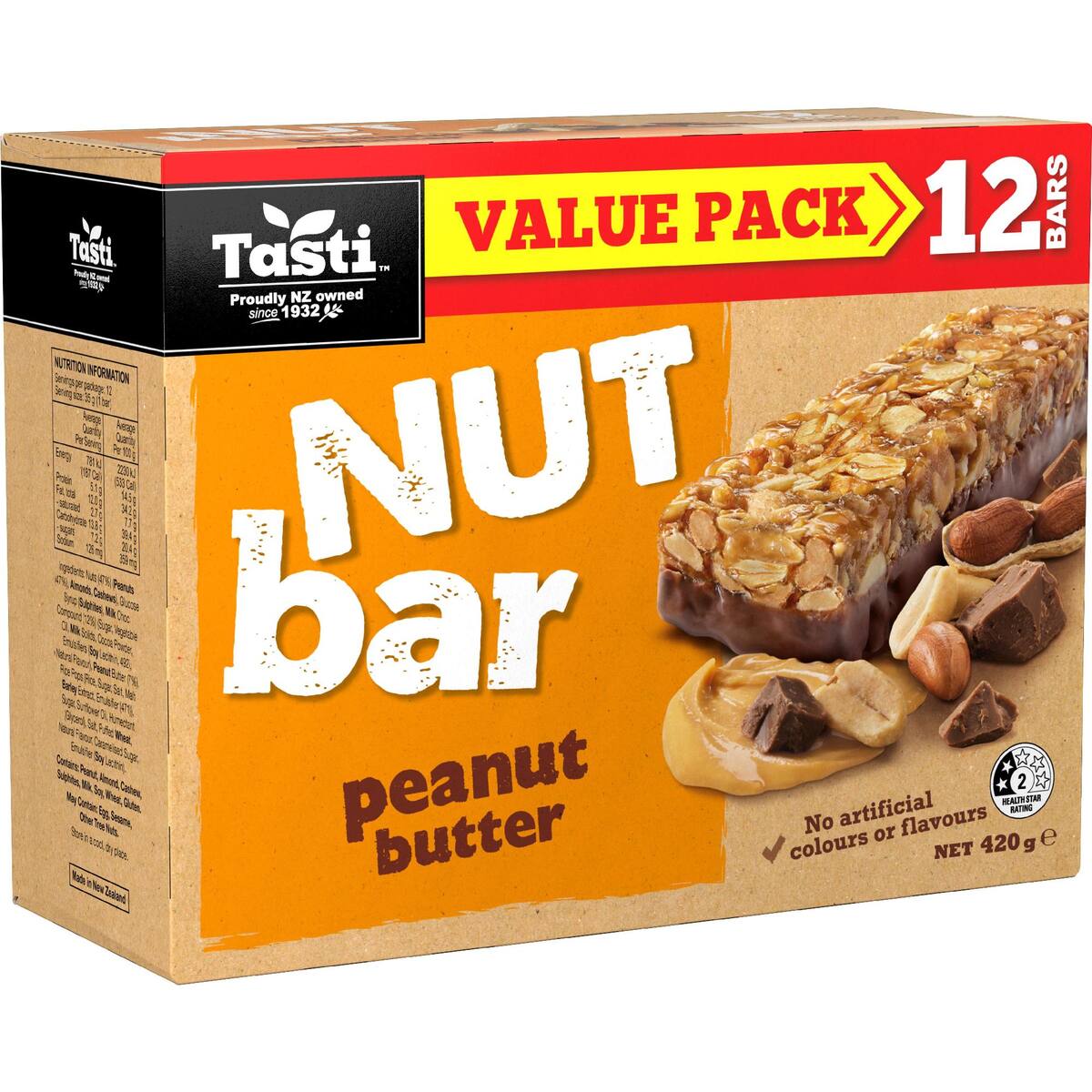 Tasti Nut Bar Peanut Butter 420g