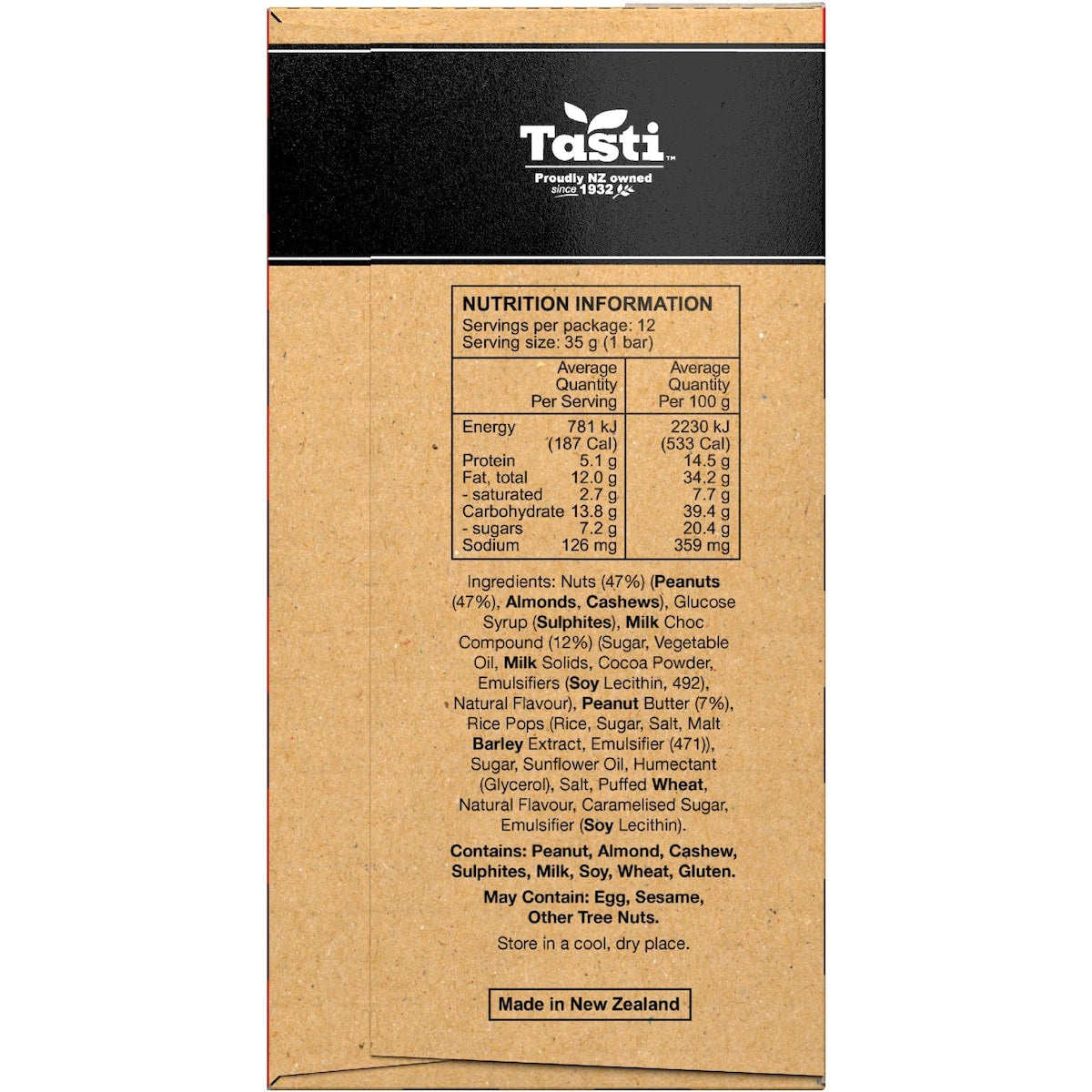 Tasti Nut Bar Peanut Butter 420g