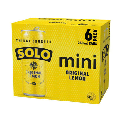 Solo Soft Drink Mini Cans 6x250ml