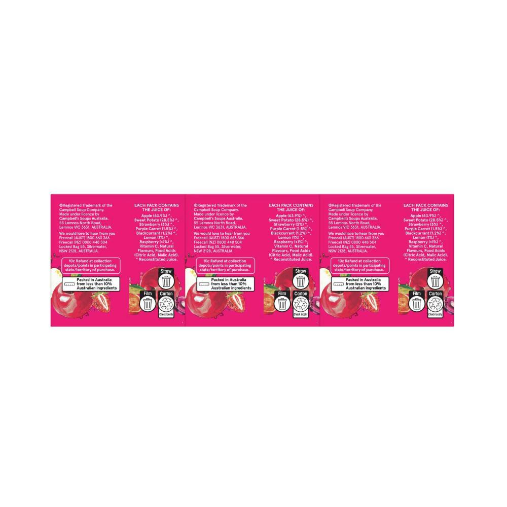 Campbell's V8 Apple Berry Fusion Juice 250ml - 3 Pack
