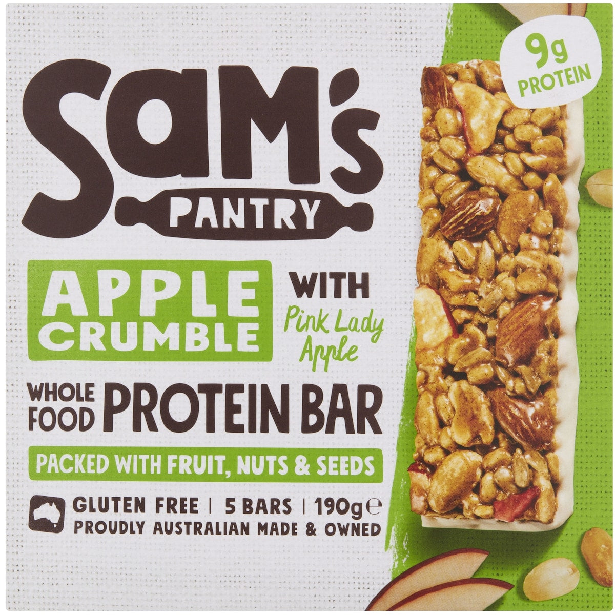 Sams Pantry Apple Crumble Protein Bar 5 Pack