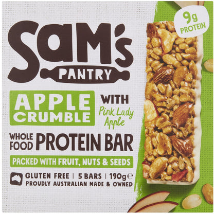 Sams Pantry Apple Crumble Protein Bar 5 Pack
