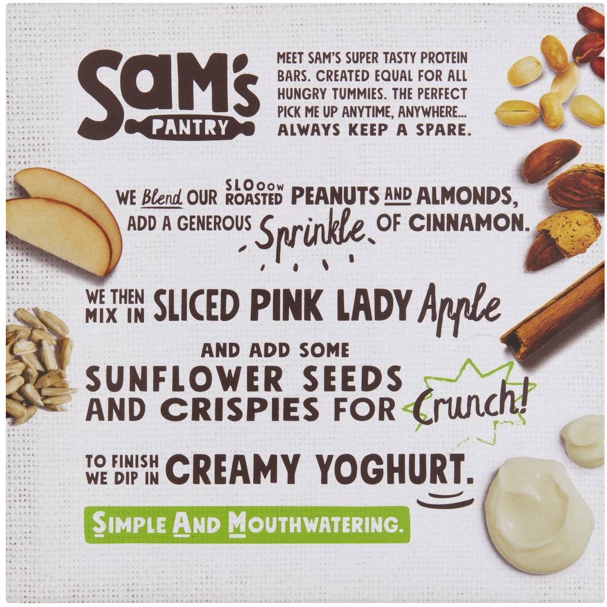 Sams Pantry Apple Crumble Protein Bar 5 Pack