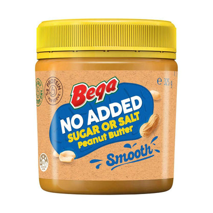 Bega Smooth Peanut Butter No Added Sugar/ Salt - 325g
