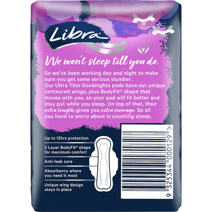 Libra Goodnights Pads Ultra Thin Wings 10 Pack