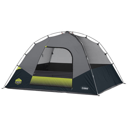 CORE 6 Person Lighted Blockout Tent With Full Rainfly