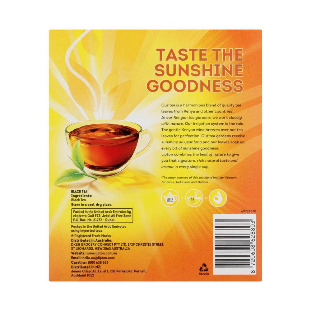 Lipton Black Tea Bags - 100 Pack