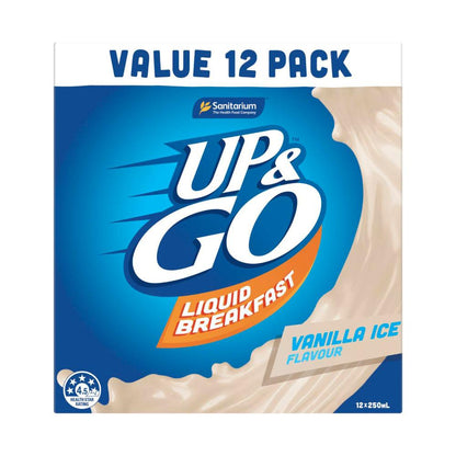 Sanitarium Up&go Liquid Breakfast Fridge Vanilla Pack 12x250ml - 3L