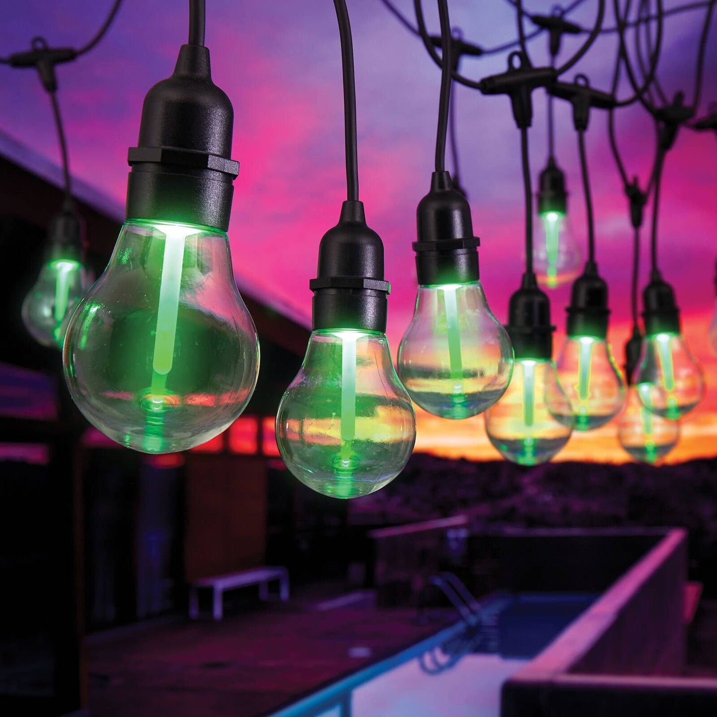 Lytworx Colour Change Connectable Minorca Party Lights - 12 Bulbs - 6.6m