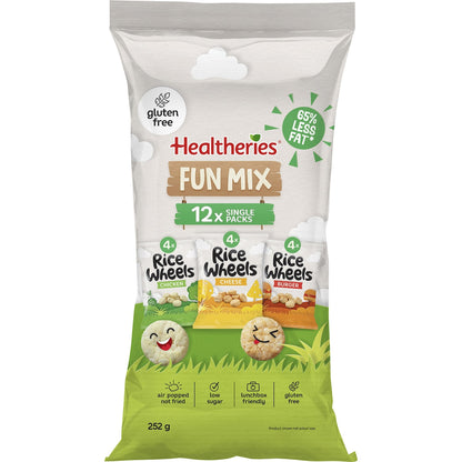Healtheries Rice Wheels Fun Mix 21g X 12 Pack