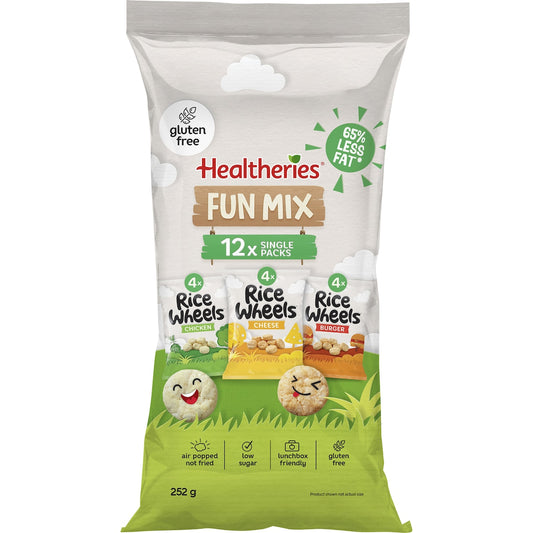 Healtheries Rice Wheels Fun Mix 21g X 12 Pack
