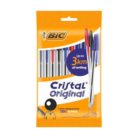 BIC Cristal Original Pen Assorted - 10 Pack