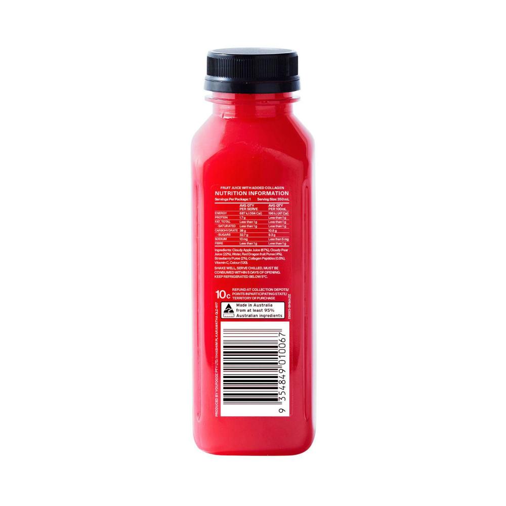 Youfoodz Pink Collagen Glow Juice - 350mL