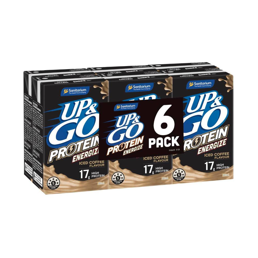 Sanitarium Up&go Protein Energize Coffee 6x250ml - 1.5L
