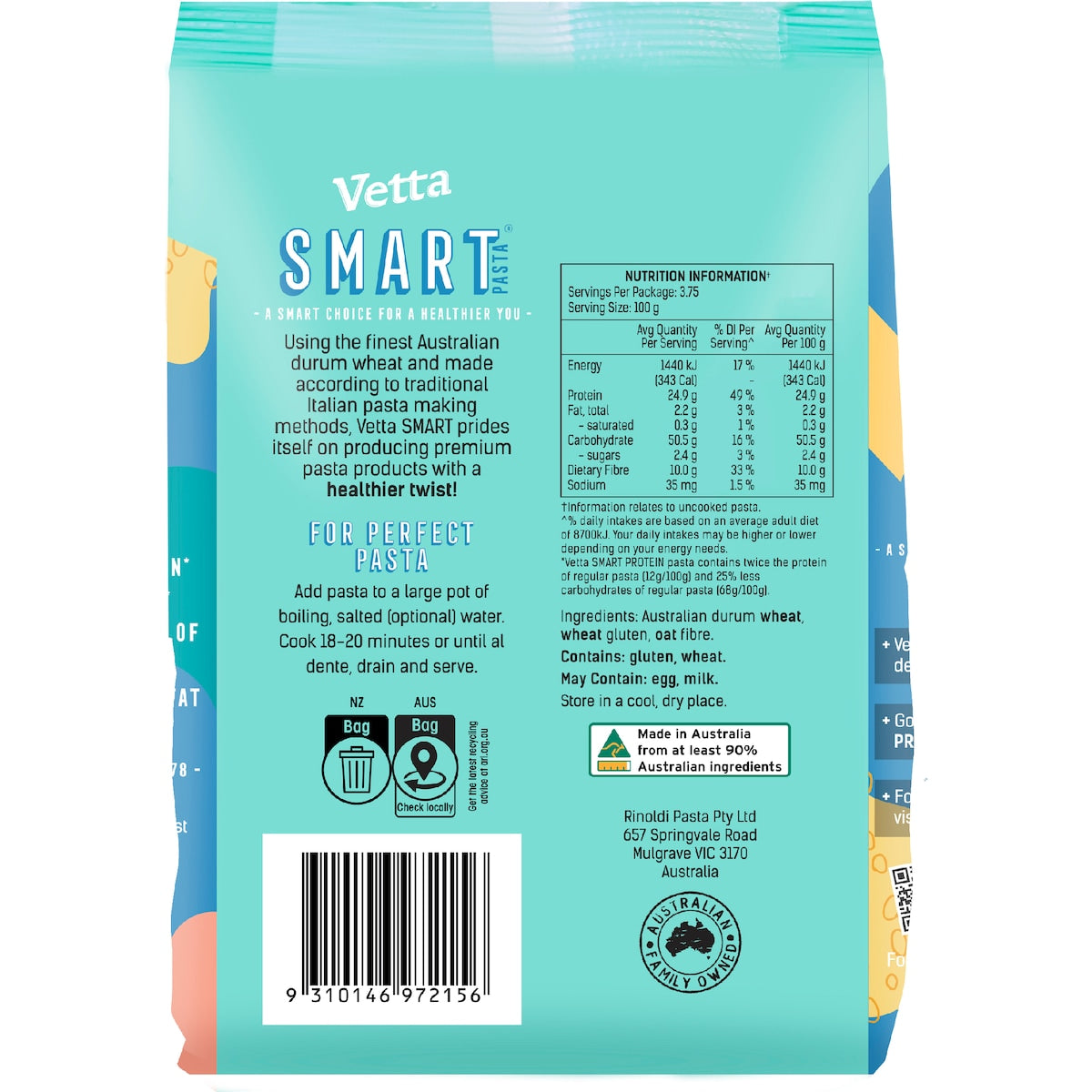 Vetta Smart Protein Penne Pasta 375g