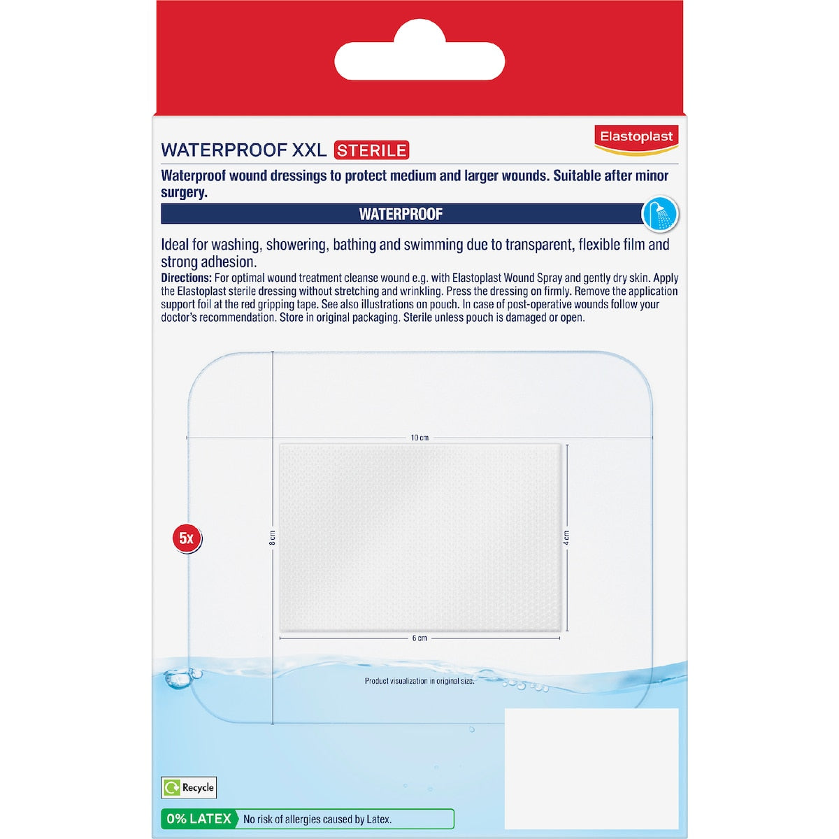 Elastoplast Aqua Protect Waterproof Dressing Xxl 5 Pack