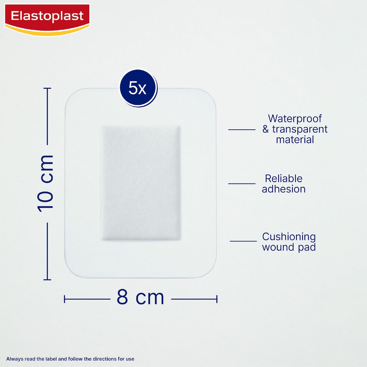 Elastoplast Aqua Protect Waterproof Dressing Xxl 5 Pack