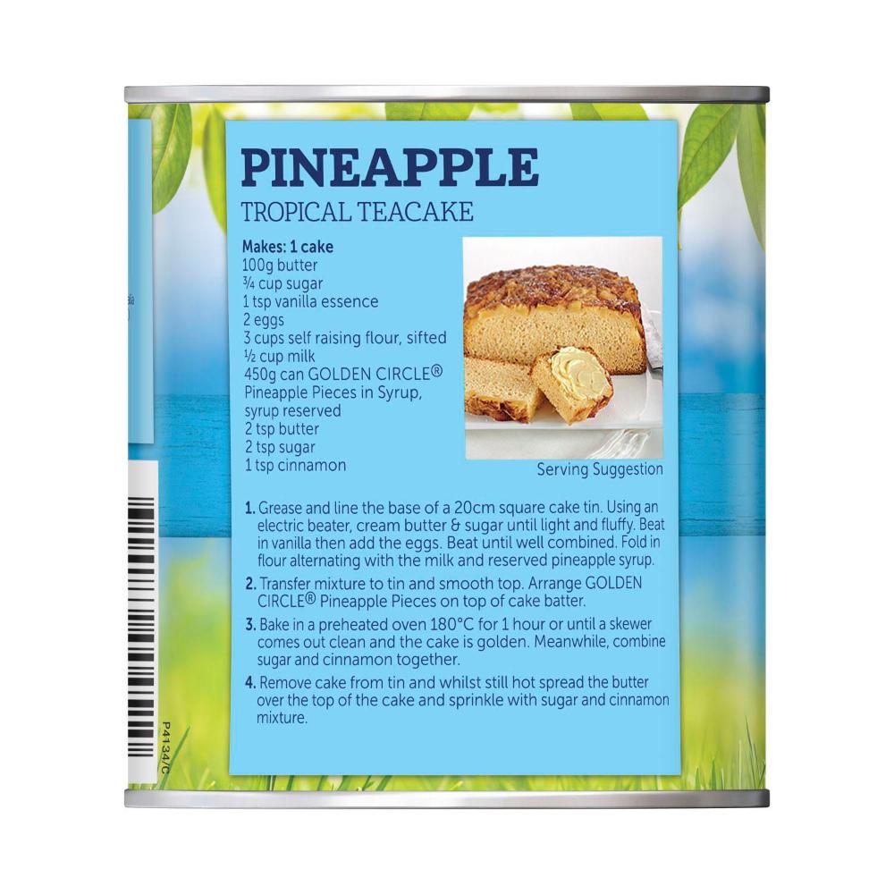 Golden Cire Australian Pineapple Pieces In Syrup - 450g