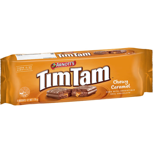 Arnotts Tim Tam Chewy Caramel Chocolate Biscuits 175g