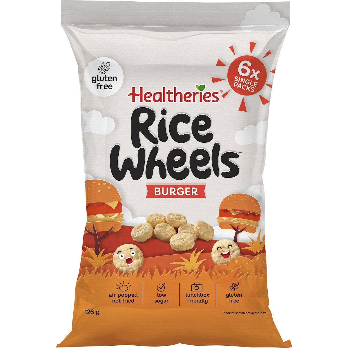 Healtheries Rice Wheels Burger 21g X 6 Pack
