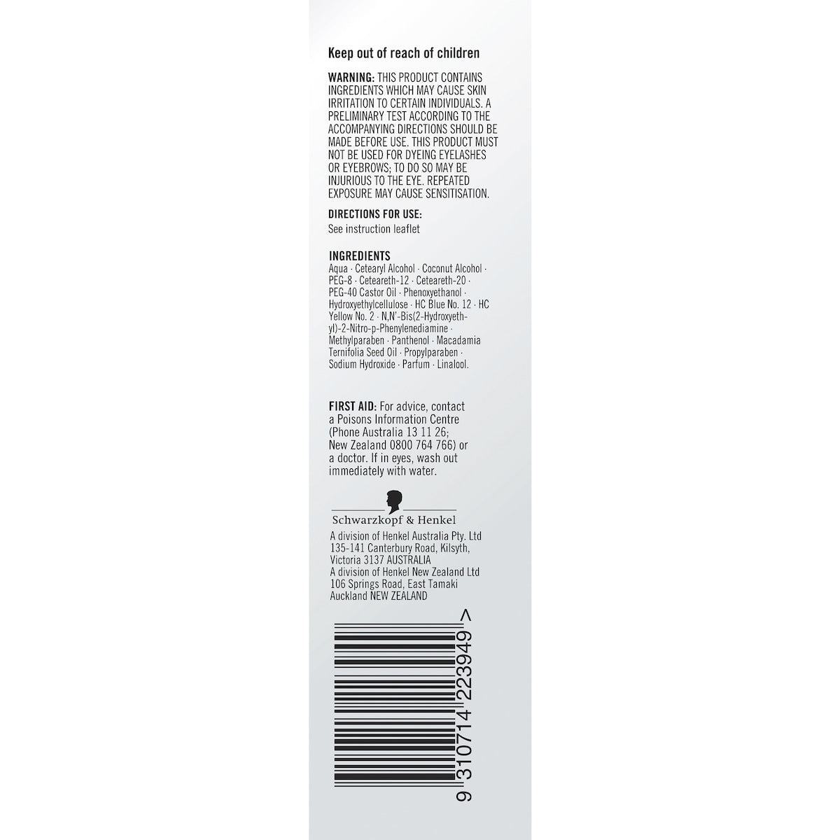 Schwarzkopf Live Colour Hair Dye Natural Brown Semi Permanent Each