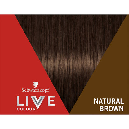 Schwarzkopf Live Colour Hair Dye Natural Brown Semi Permanent Each