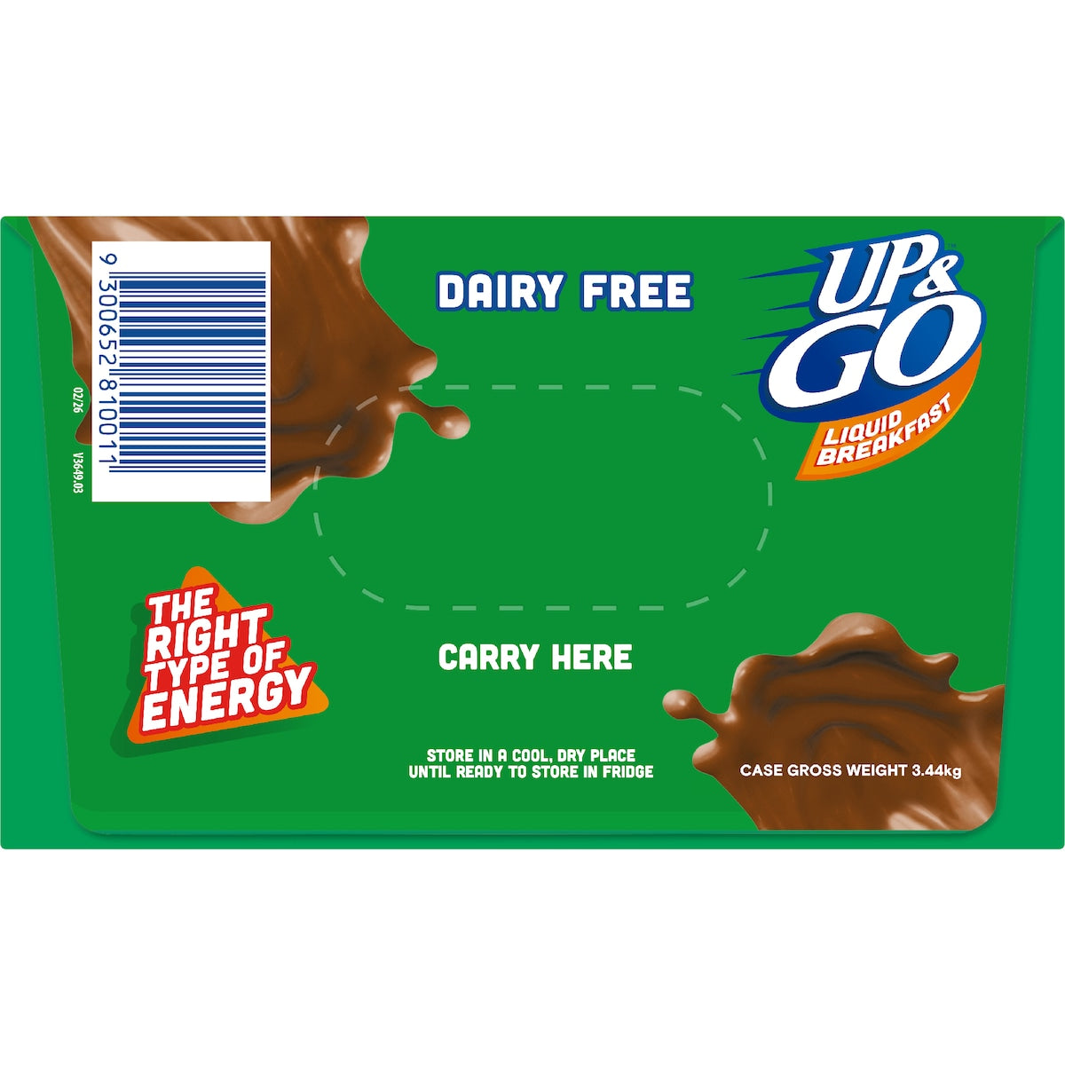 Up&go Dairy Free Liquid Breakfast Choc Ice 250ml X 12 Pack